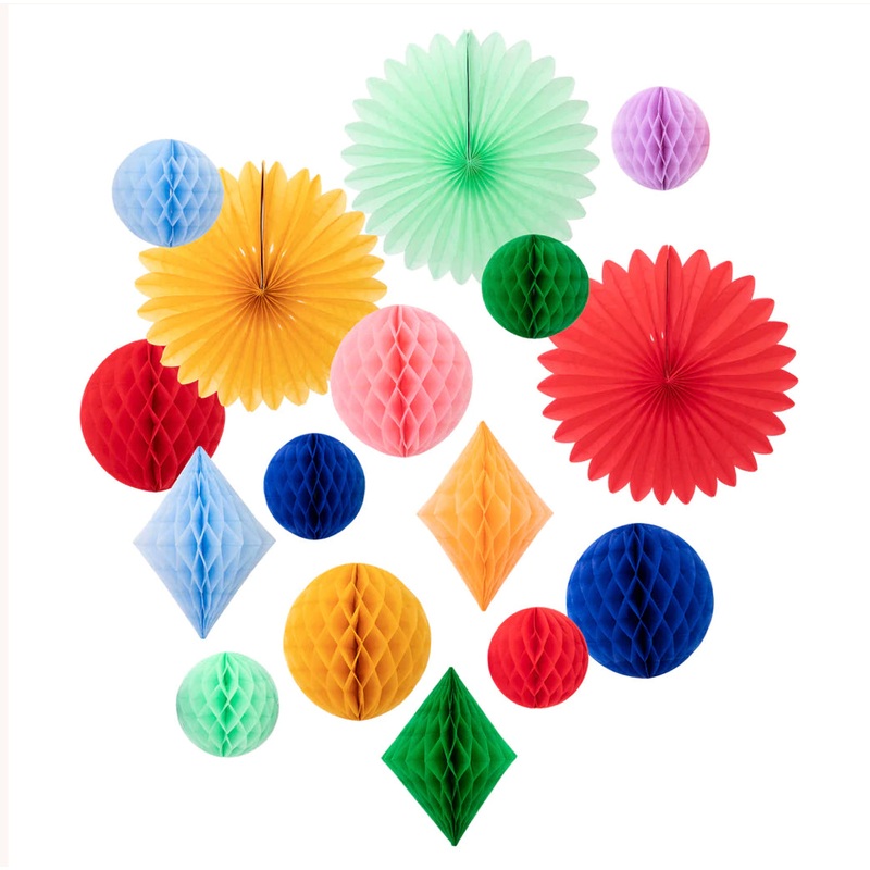 Rainbow Honeycomb Decoration Kit