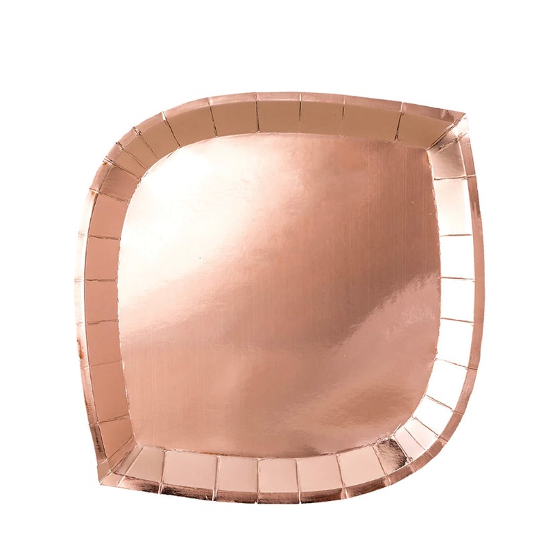 Rose Gold Foil Paper Plate - Small
