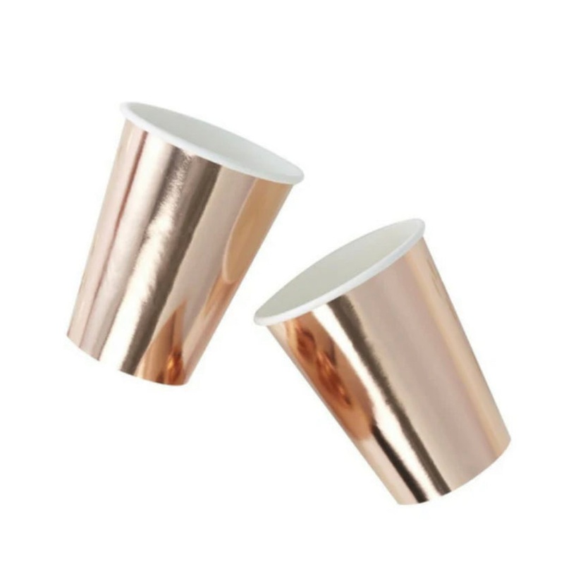 Rose Gold Paper Cups