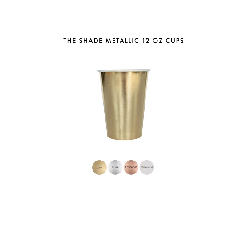 Shades Gild 12 oz Cups - 8 Pk. - 4 Color Options