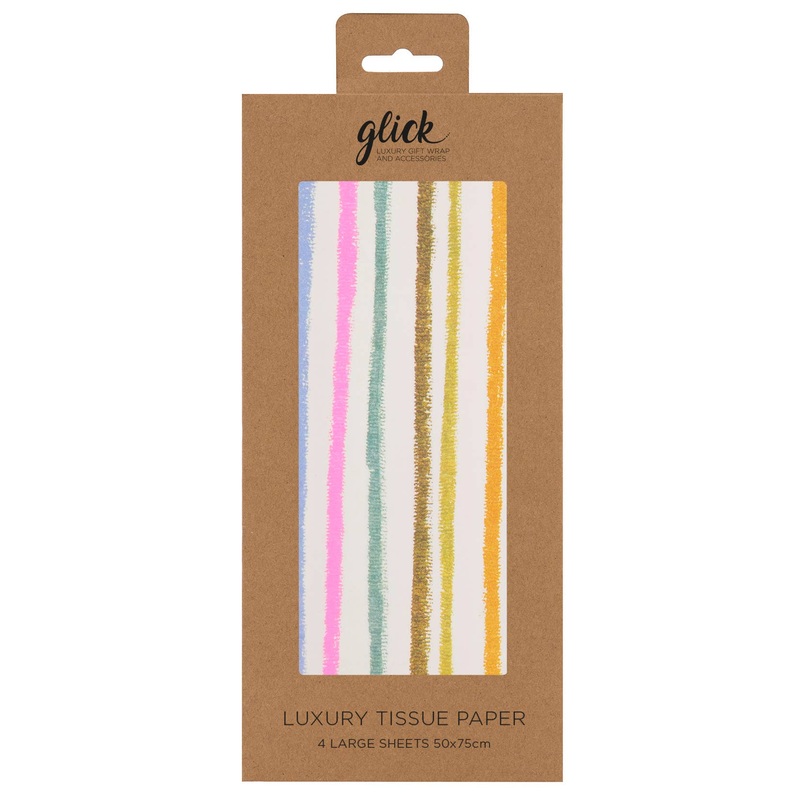 TISSUE - STEPHANIE DYMENT MULTI STRIPE (4 SHEETS)