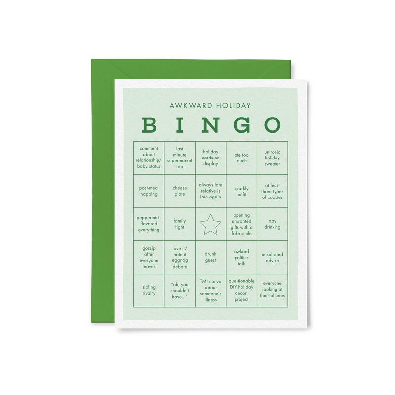 Awkward Holiday Bingo Card