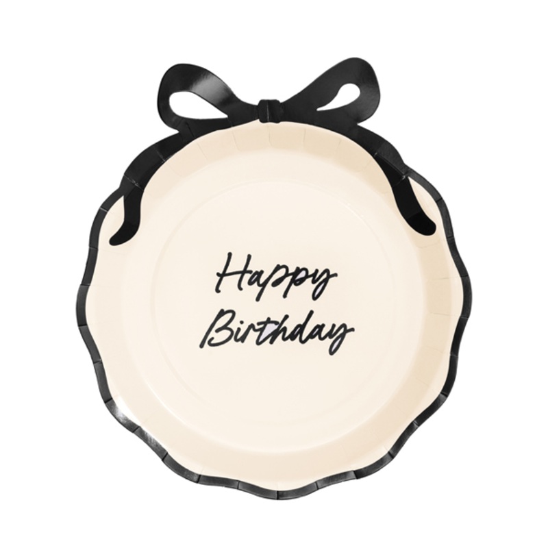 Happy Birthday Dinner Plates w/Bow