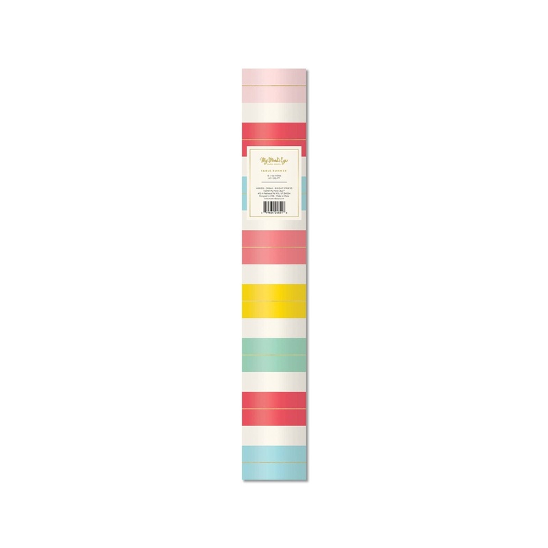 Hip Hip Hooray Rainbow Table Runner