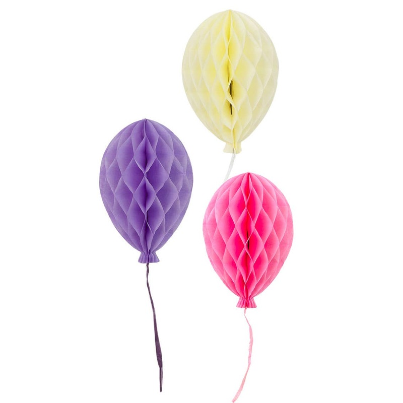 Honeycomb Balloon Decorations - Pink Multi-Colored