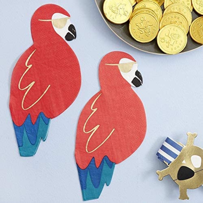 Pirates Bounty Parrot Paper Napkins