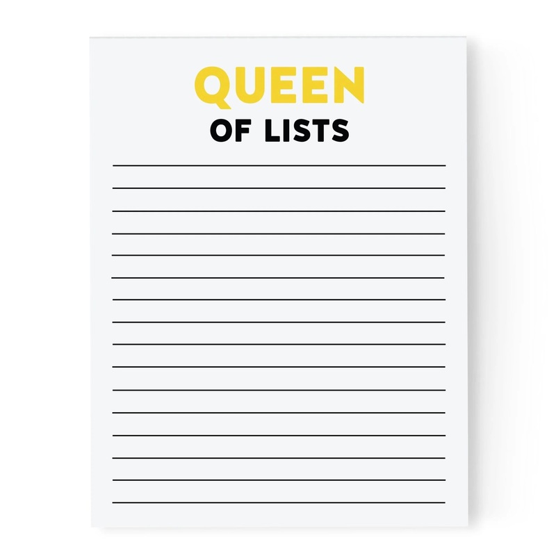 Queen of Lists Notepad