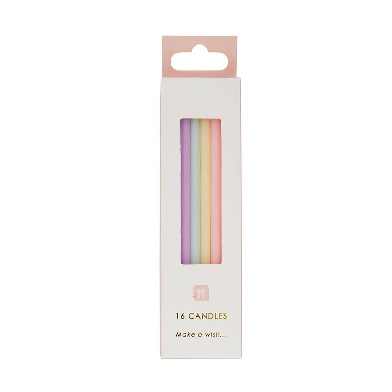 Rainbow Pastel Birthday Candles
