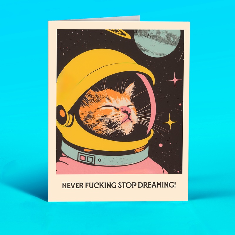 SPACECAT DREAMS funny card