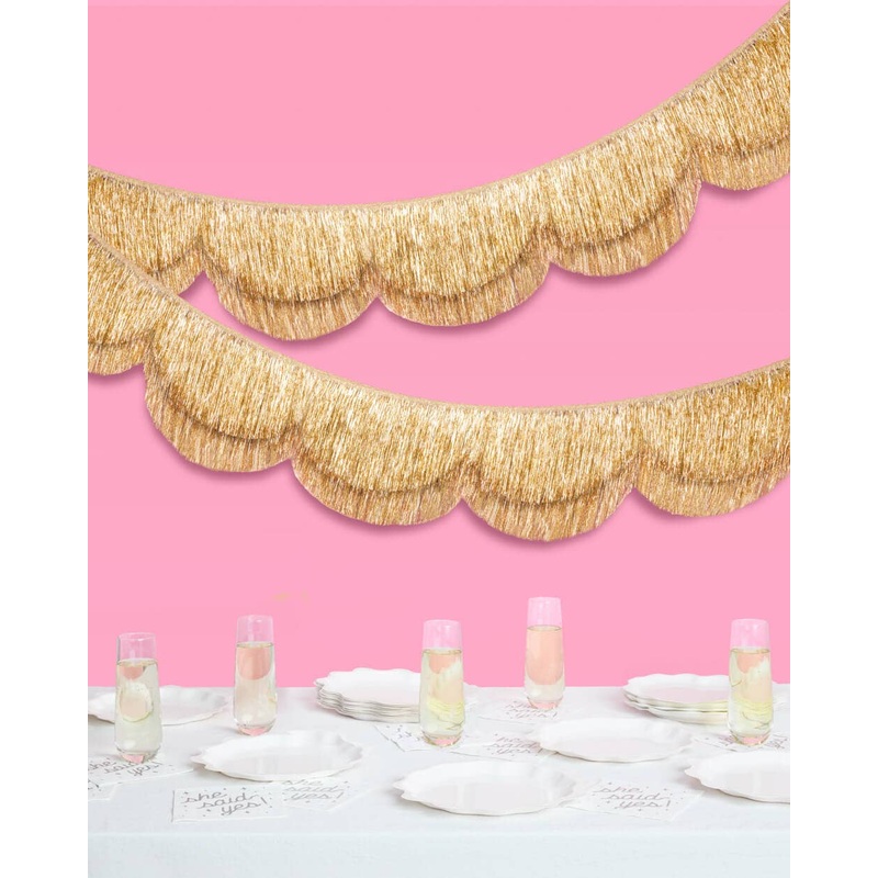 Stay Golden Scalloped Fringe
