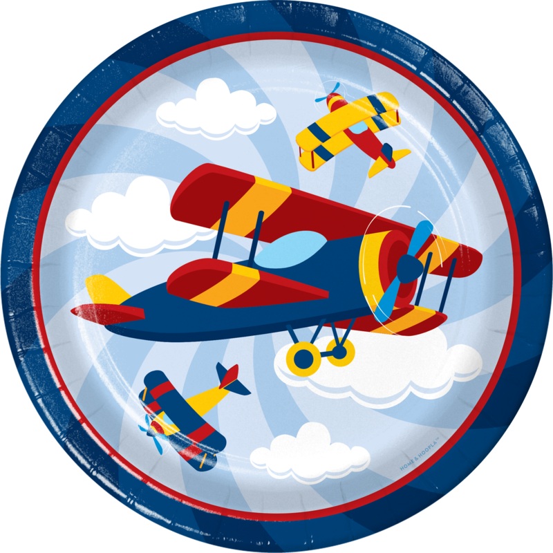 Airplane Party Paper Dessert Plate