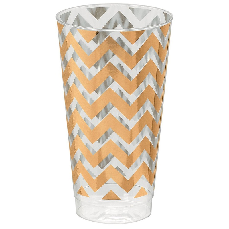 CHEVRON TUMBLER 473ml - ROSE GOLD