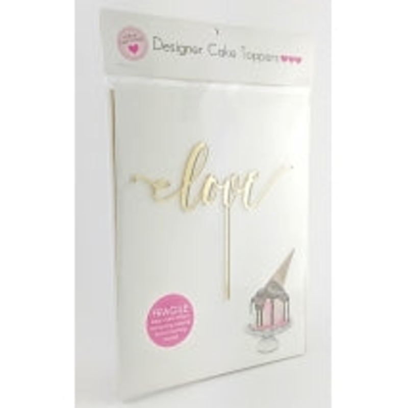 GOLD Cake Topper - LOVE