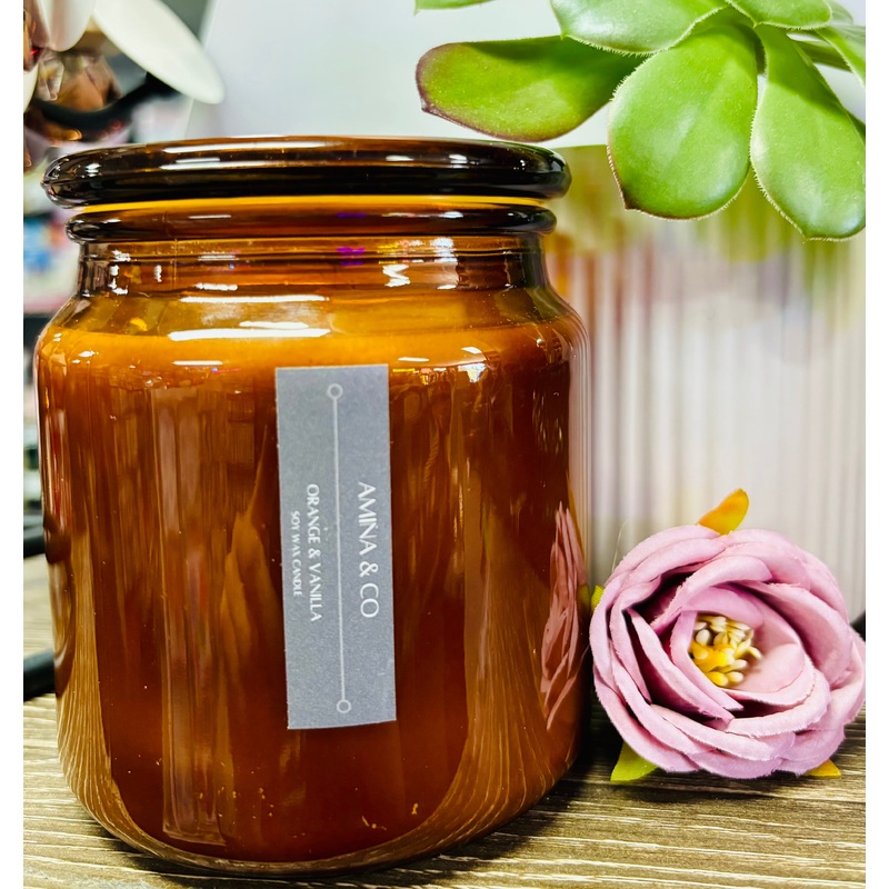 AMINA & CO SOY WAX CANDLE - ORANGE & VANILLA