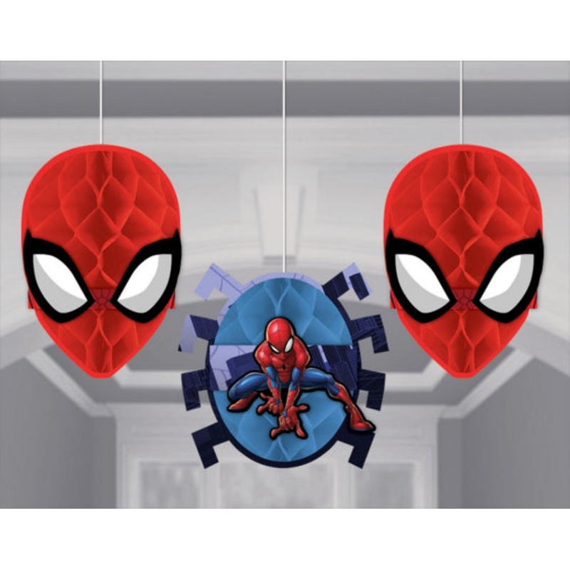Decorations - SPIDERMAN HONEYCOMB DECORATIONS