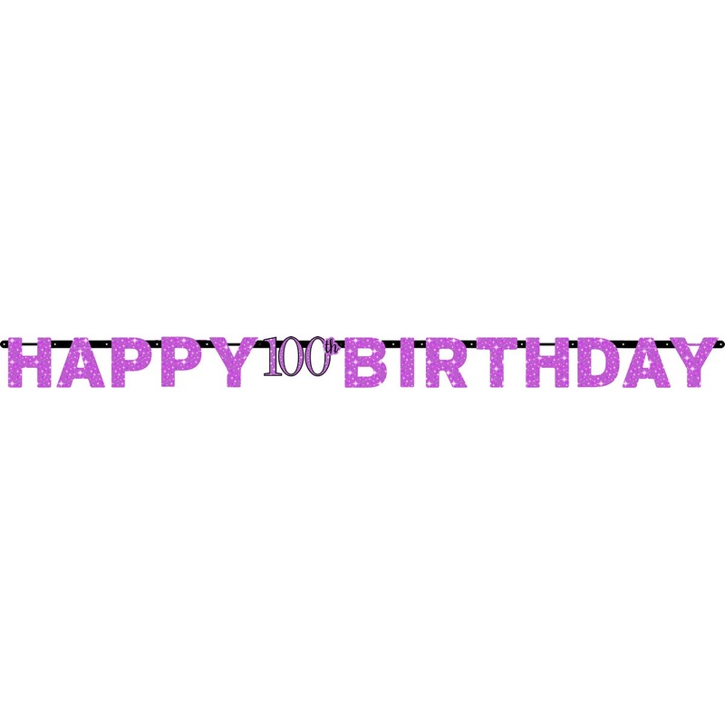 *CLEARANCE* Pink Celebration Banners 100th