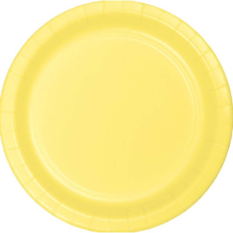 PASTEL YELLOW - PAPER PLATES 22CM