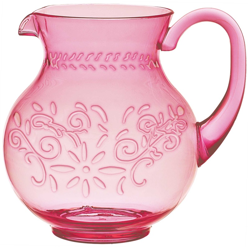 PREMIUM FLORAL EMBOSSED PITCHER/JUG - PINK