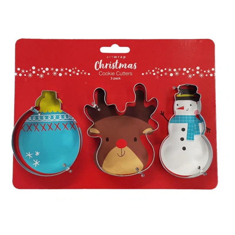 CHRISTMAS COOKIE CUTTERS - 3 PACK