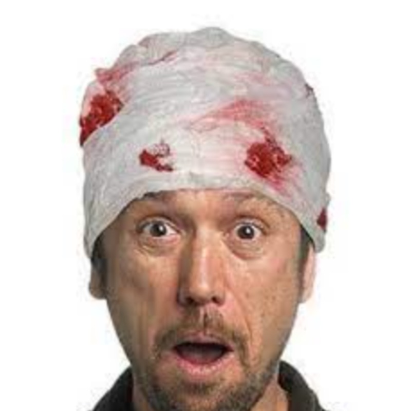 BLOODY HEAD BANDAGE WITH ELASTIC