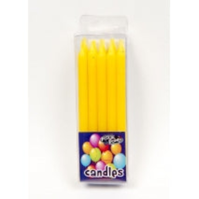 BRIGHT CANDLES (10) - YELLOW
