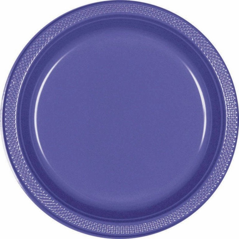 (DL)PURPLE - Plastic Plate 23cm