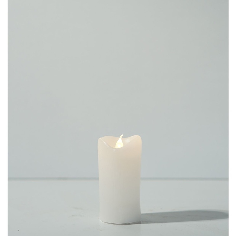 ALIGN LIGHT WHITE REAL WAX CANDLE - MELTED LOOK - 5 X 10