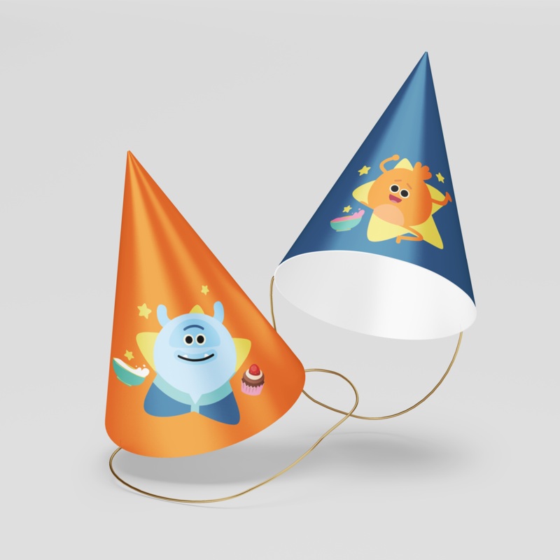 Bumble Nums Party Hats