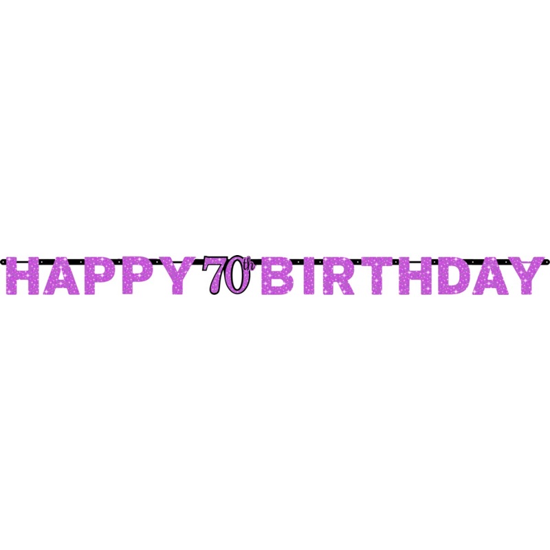 **CLEARANCE** Pink Celebration Banners 70th