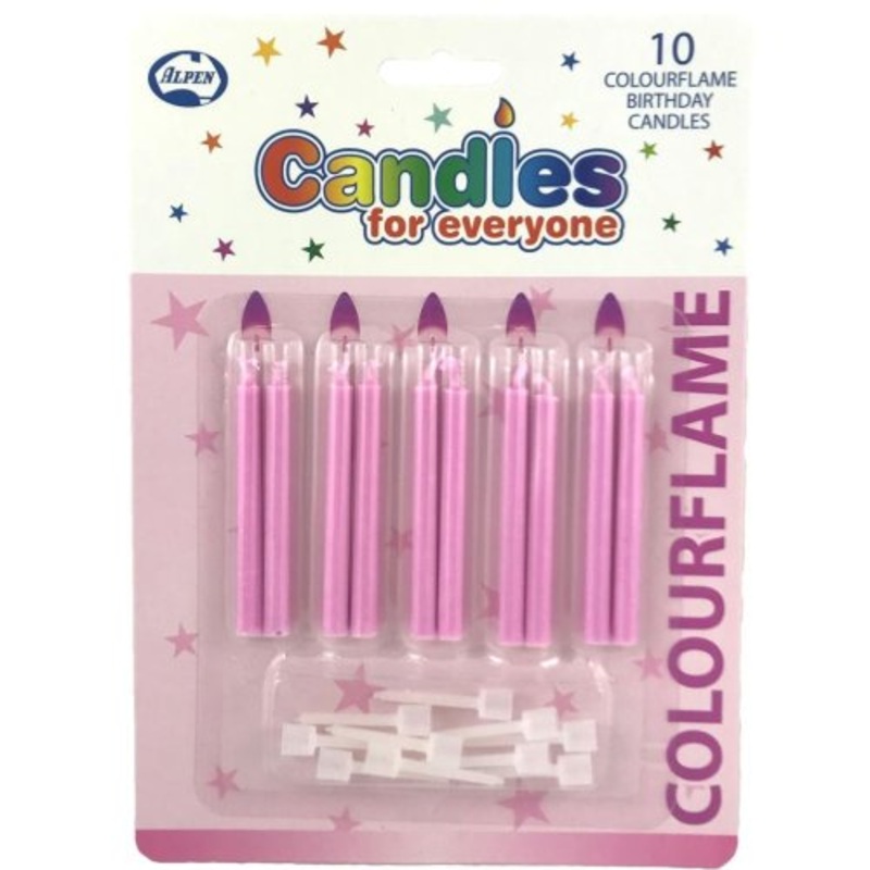 COLOUR FLAME CANDLES - PINK