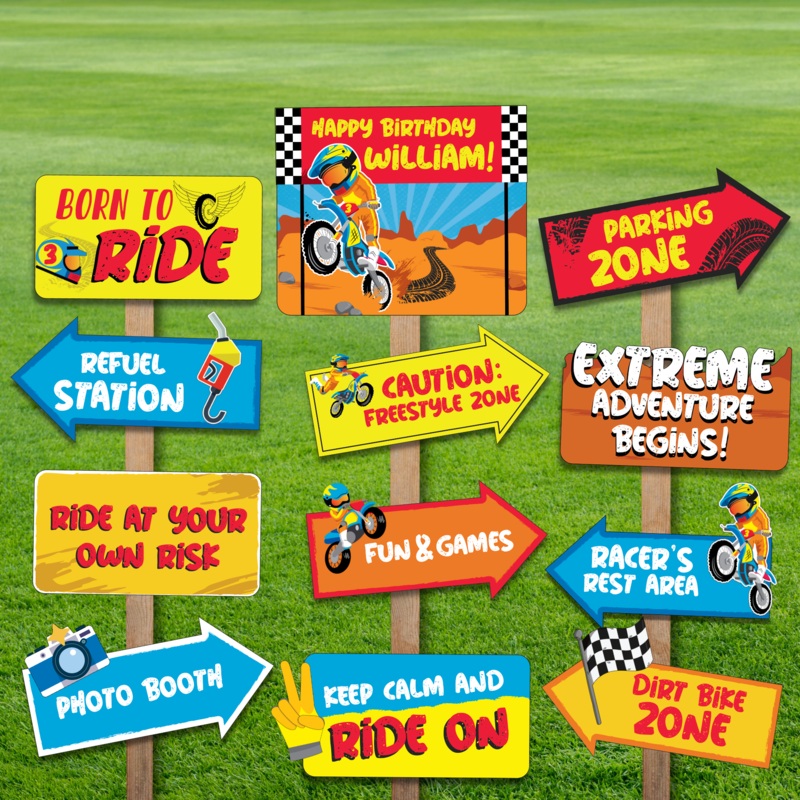Dirt Bike Directional Signs
