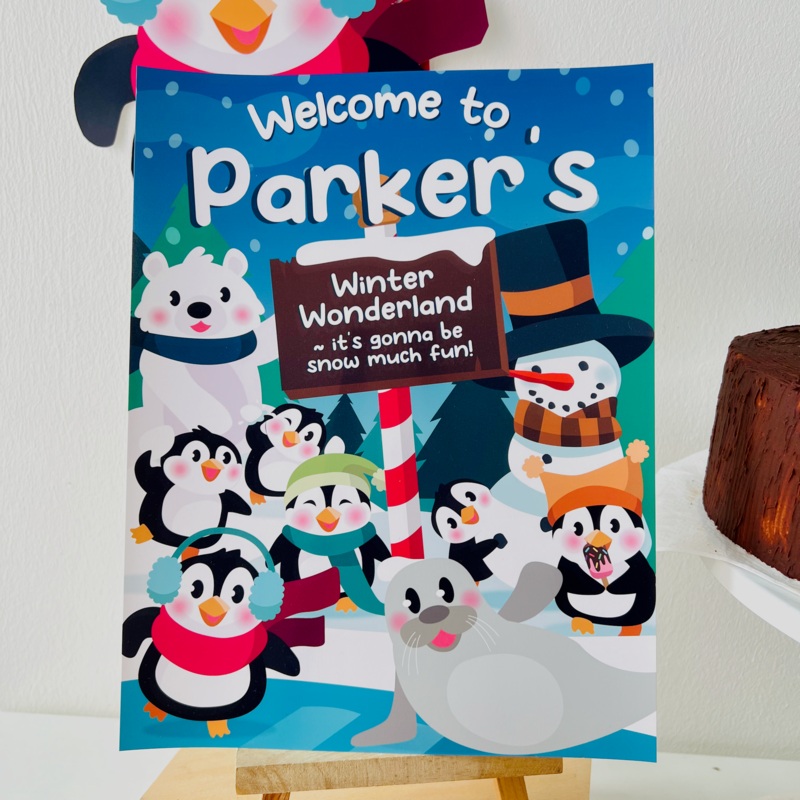 Penguin Wonderland Welcome Sign