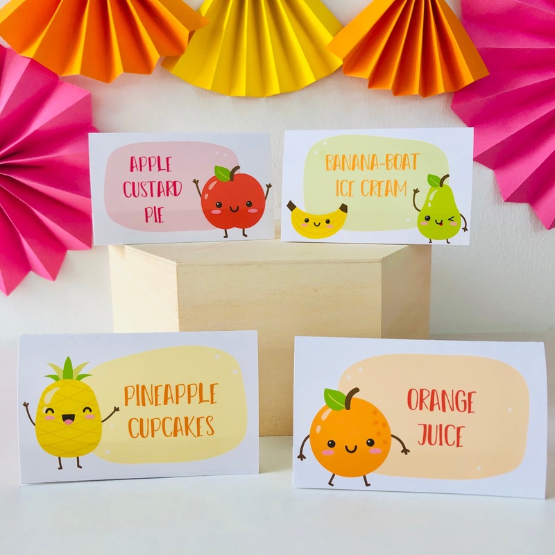 Tutti Frutti Food Labels Printable