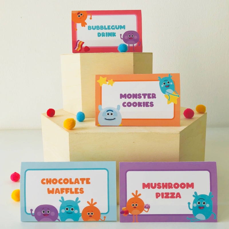 Bumble Nums Food Labels Printable