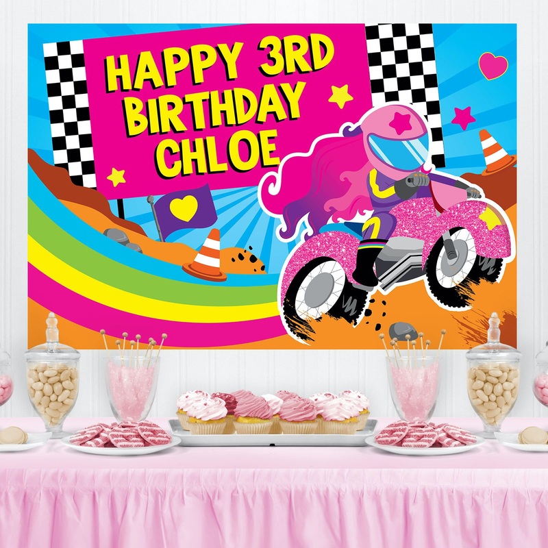 Dirt Bike Girl Backdrop