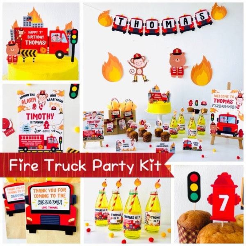 Fire Truck Decorations Kit