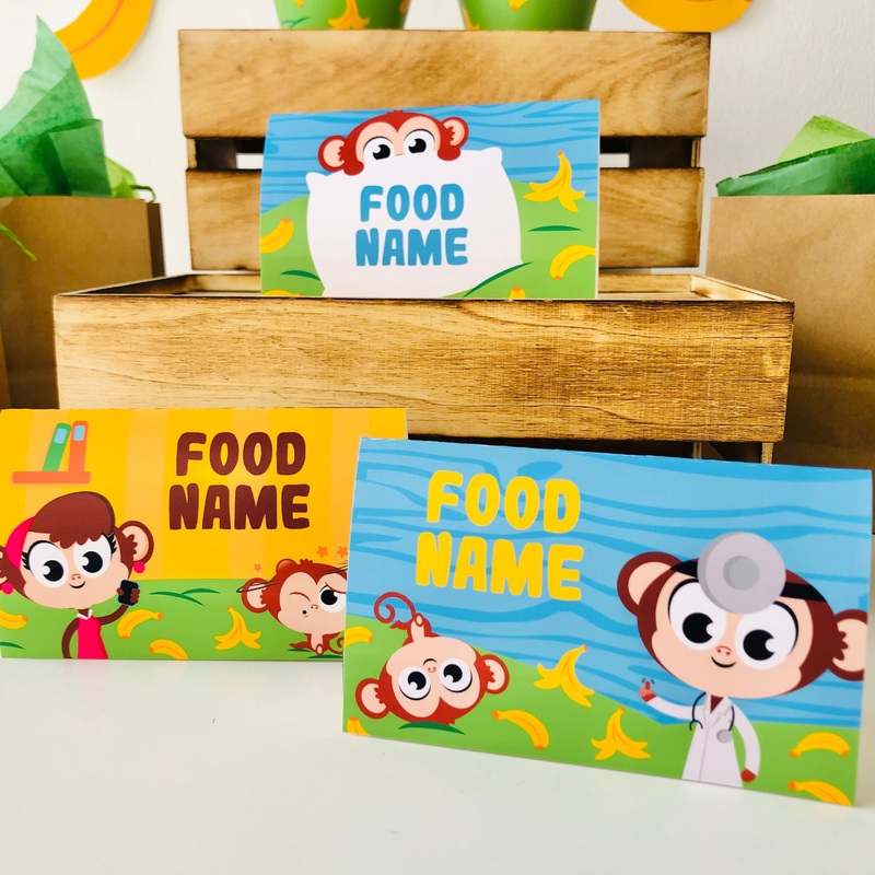 Five Little Monkeys Food Labels
