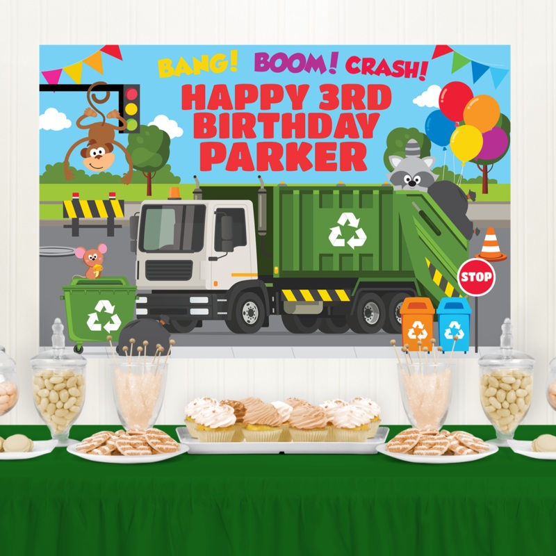 Garbage Truck Backdrop