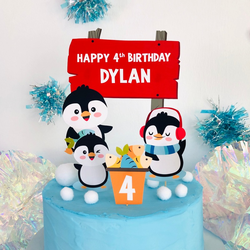 Penguin Birthday Cake Topper