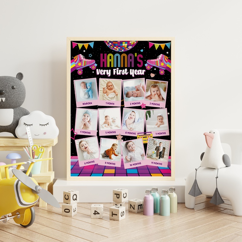 Roller Skating Milestones Photo Board