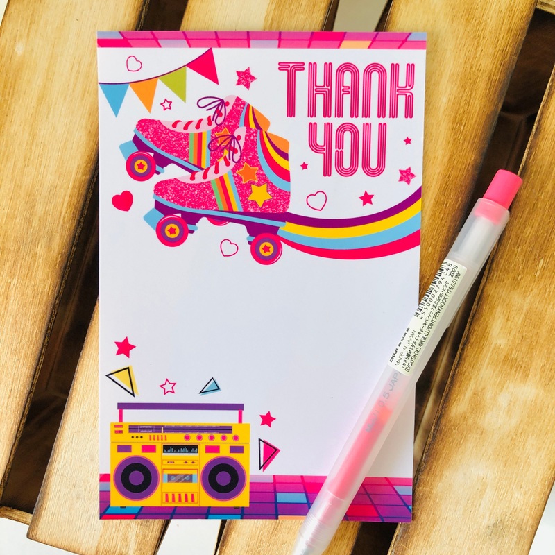 Roller Skating Thank You Card