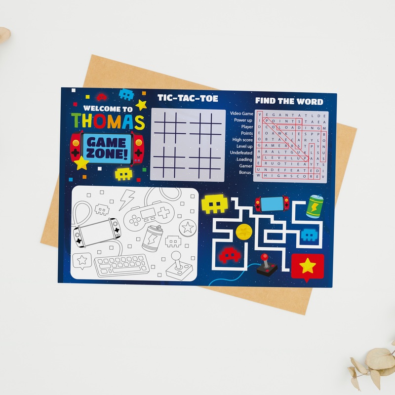 Video Game Activity Placemat