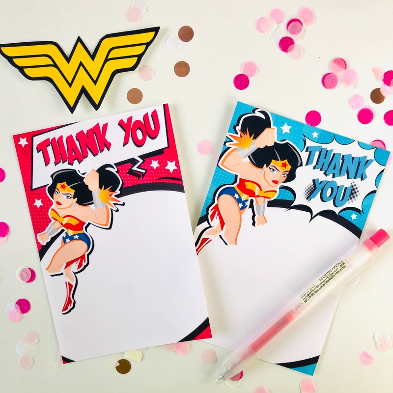 Wonder Woman Thank You Card
