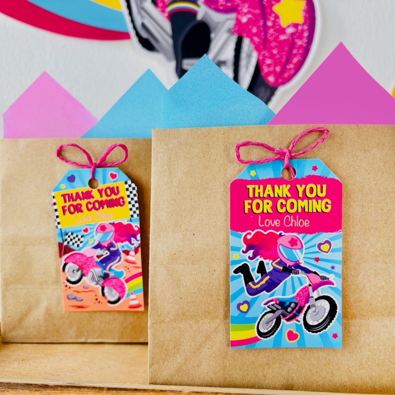 Dirt Bike Girl Gift Tags