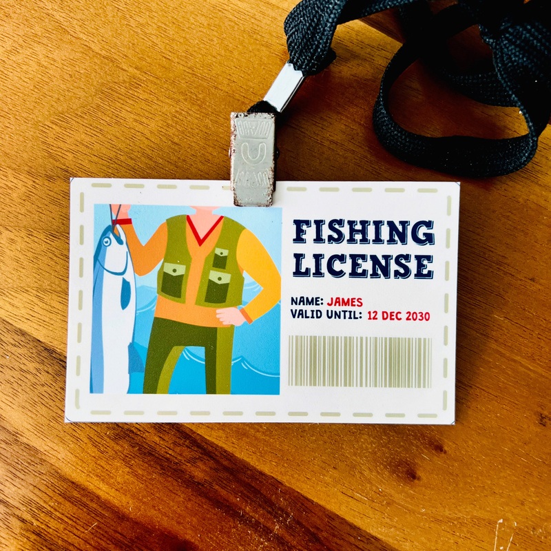 Fishing Party License Printable