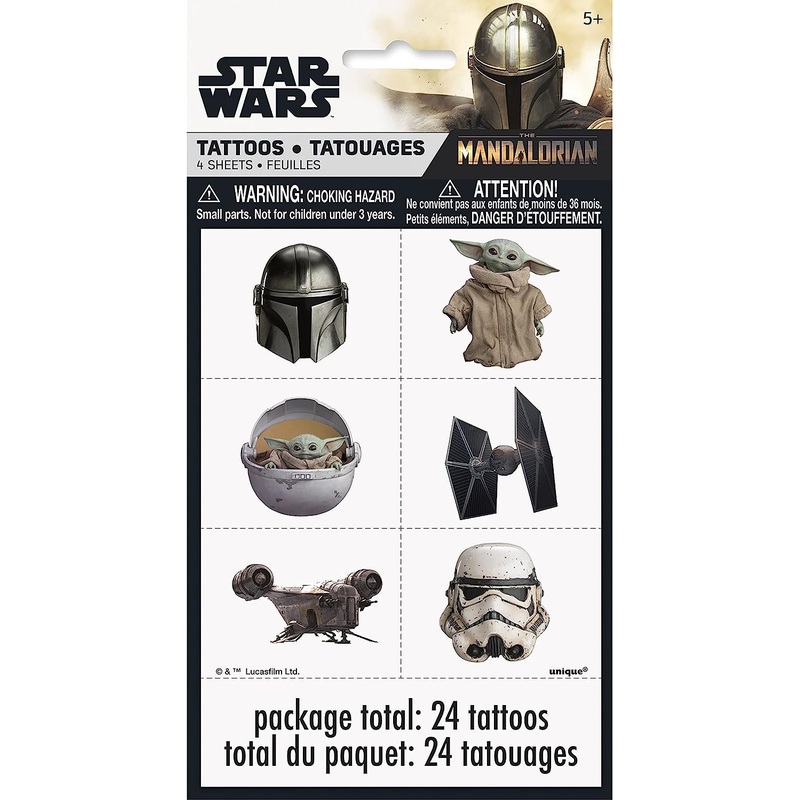 Star Wars Mandalorian The Child Tattoos  - 24ct