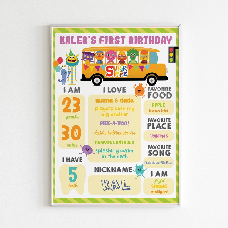 Super Simple Songs Birthday Milestone Board