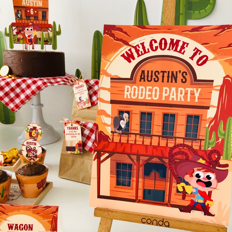 Wild West Cowboy Welcome Sign
