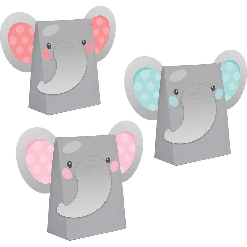 Enchanting Elephants Girl Paper Treat Bags - 8ct