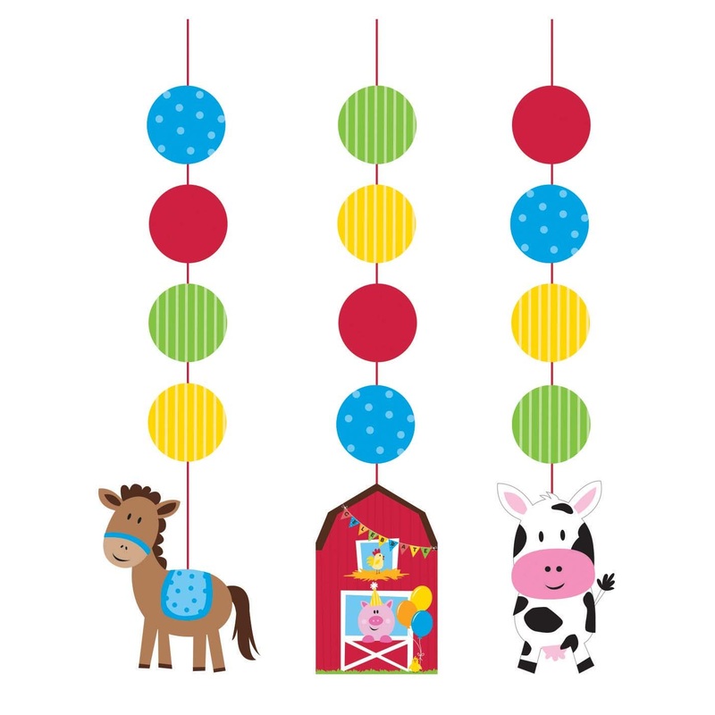 Farmhouse Fun Hanging Decorations - 3ct